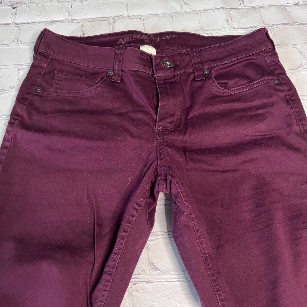 Arizona Jeans Burgundy Red Pants | Size 7 Juniors